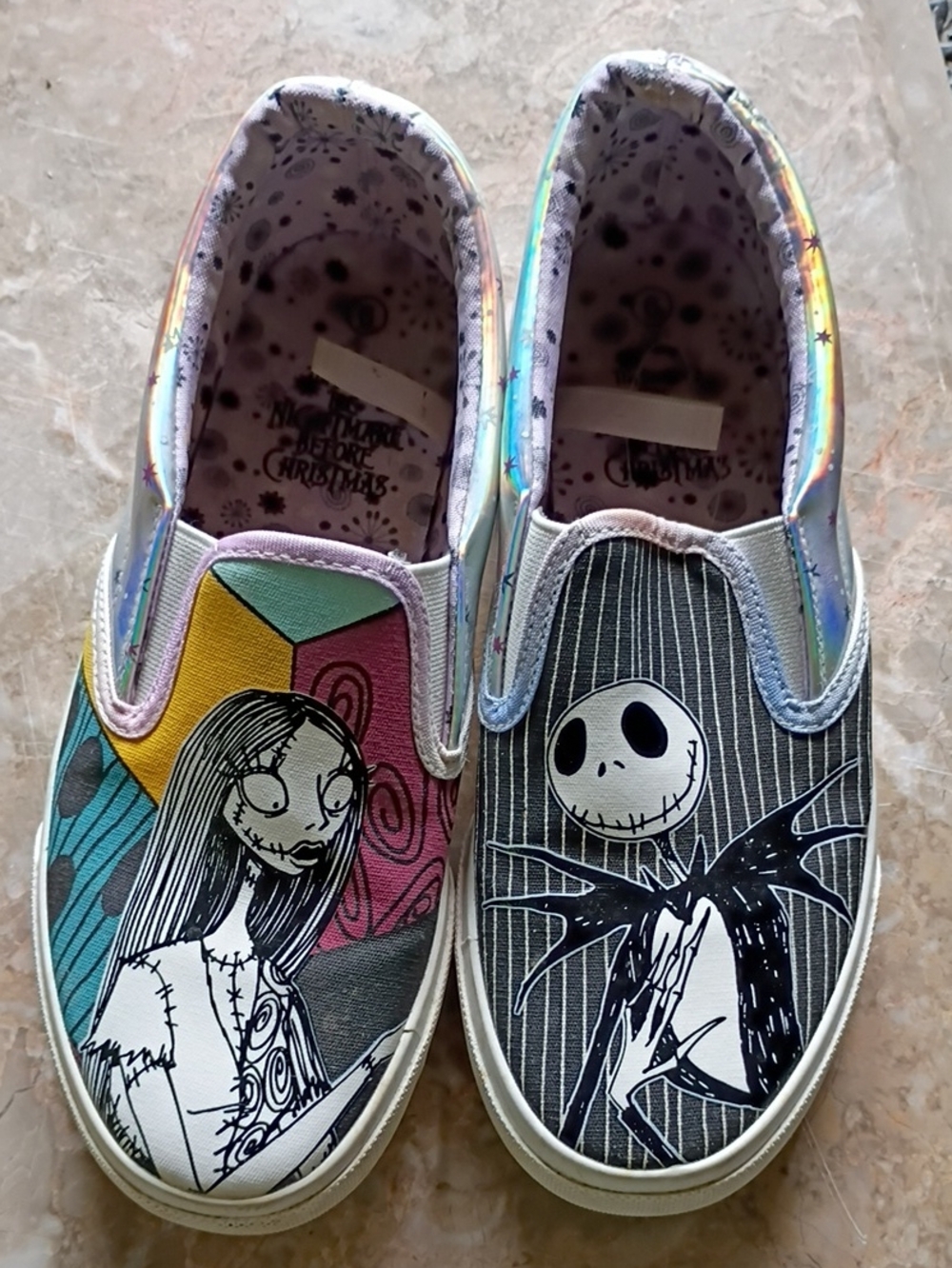 The Nightmare Before Christmas Kids' Slip-On Flats in Multicolor